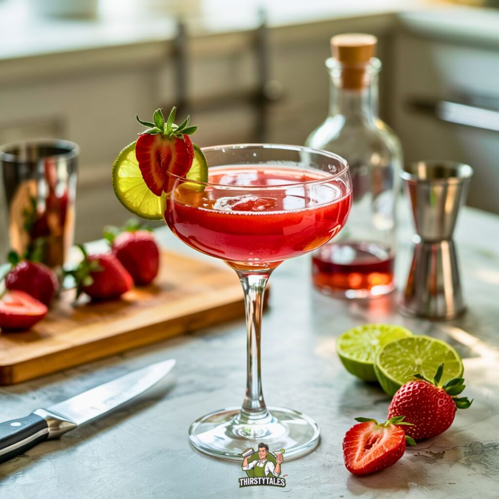 Strawberry Vodka Daiquiri Cocktail Recipe