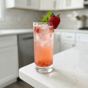 Strawberry Vodka Fizz Cocktail Recipe