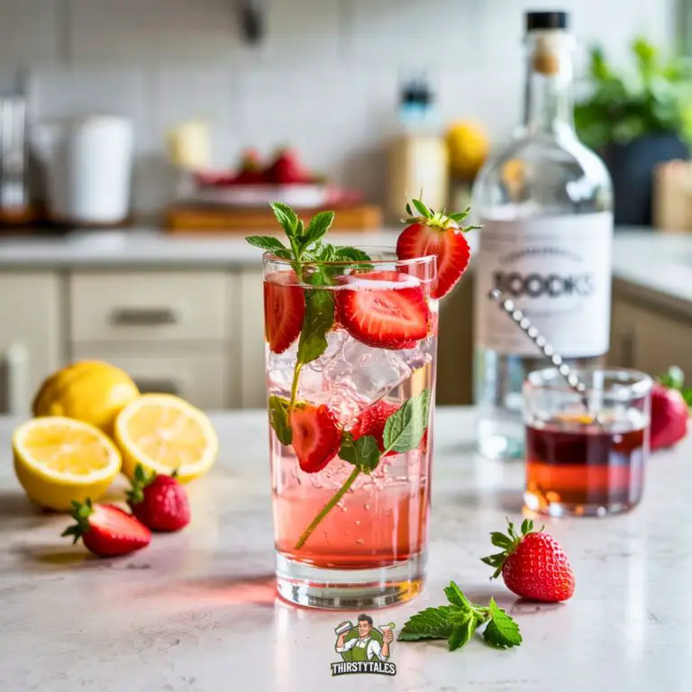 Strawberry Vodka Fizz Cocktail Recipe