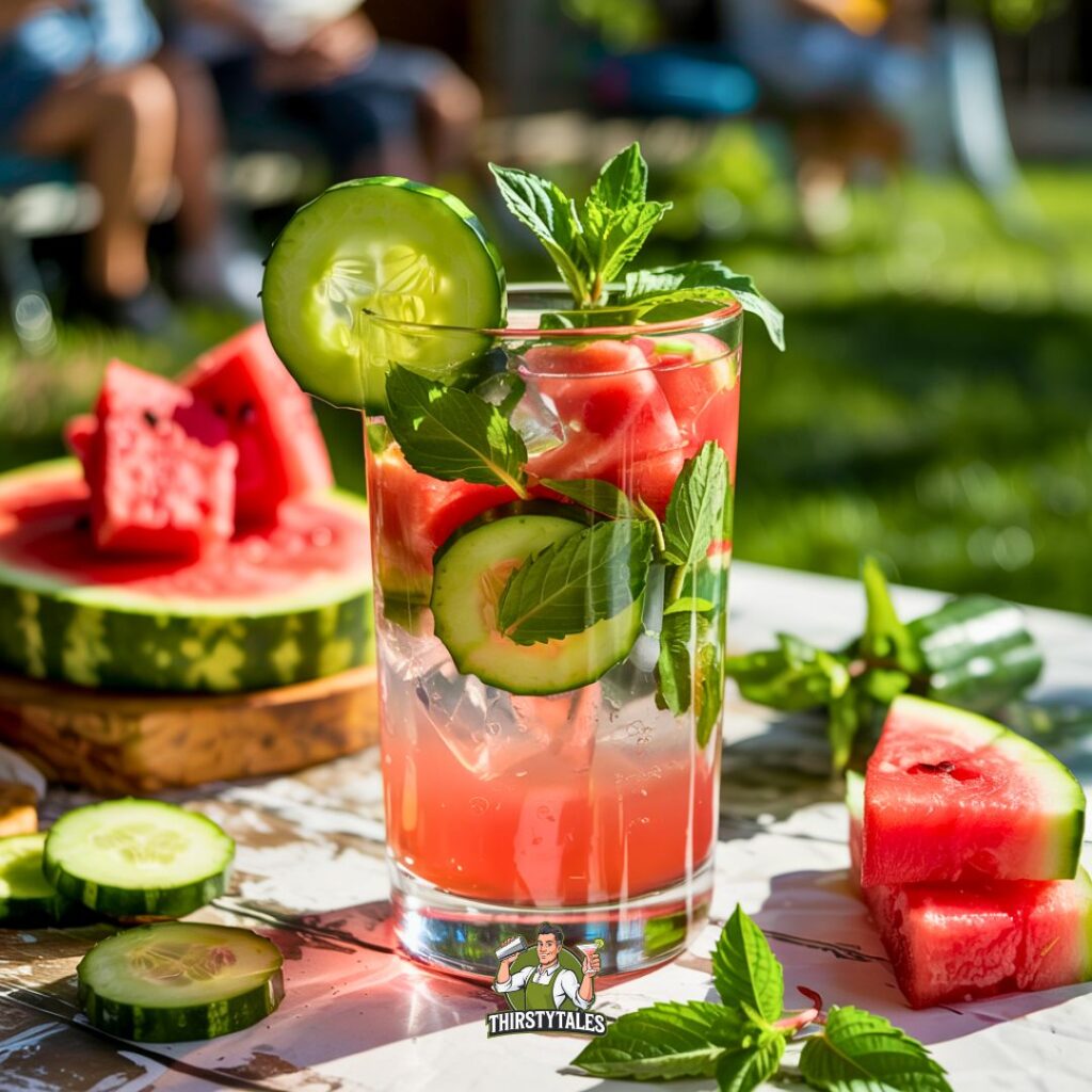 Watermelon Cucumber Cooler Cocktail Recipe