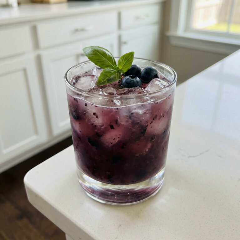 Blueberry Basil Smash Cocktail Recipe