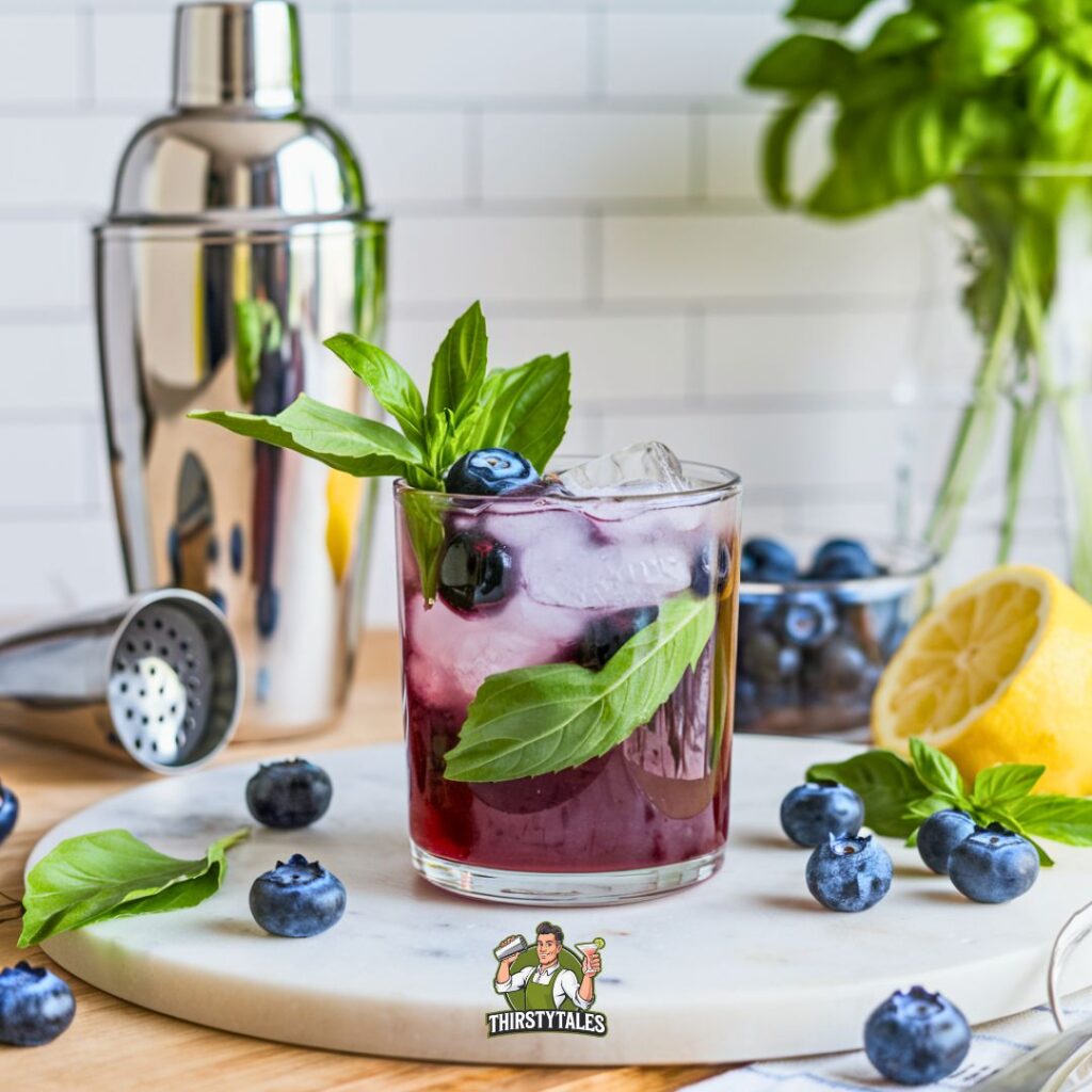 Blueberry Basil Smash Cocktail Recipe