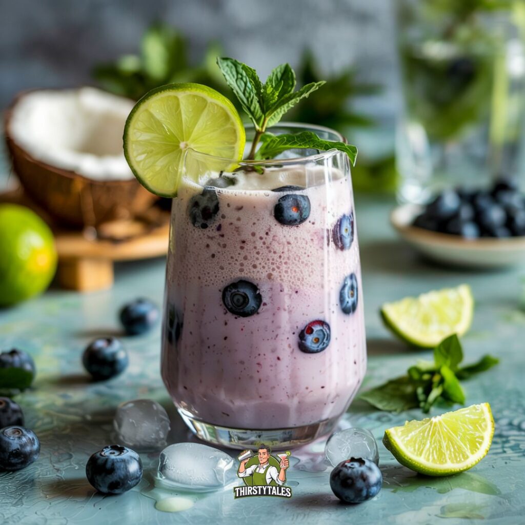 Blueberry Coconut Cooler Mocktail Recipe