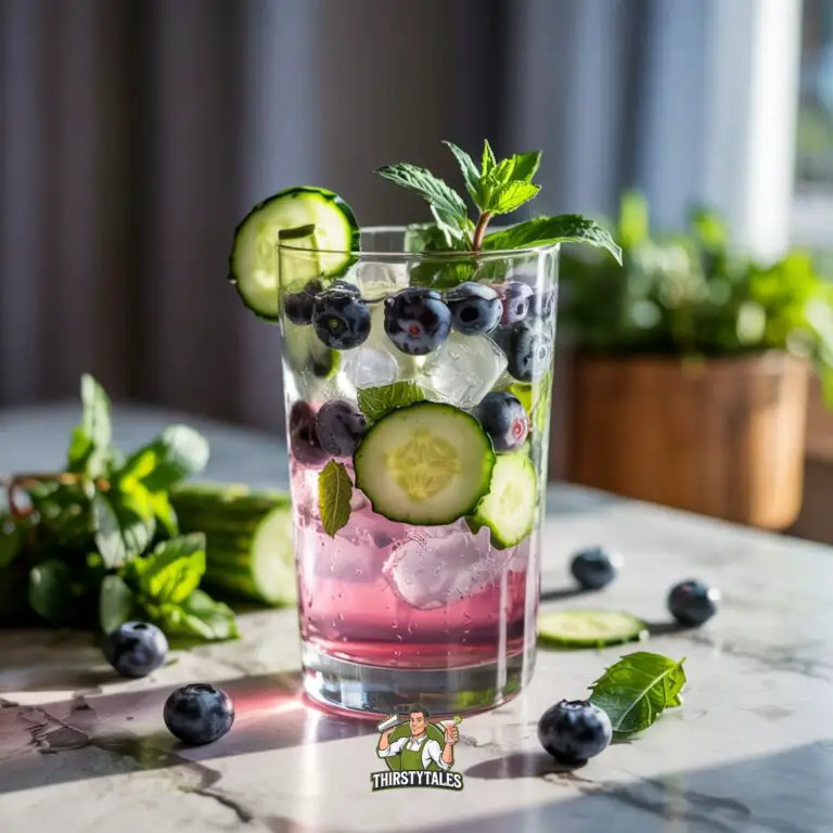Blueberry Cucumber Cooler Mocktail Recipe