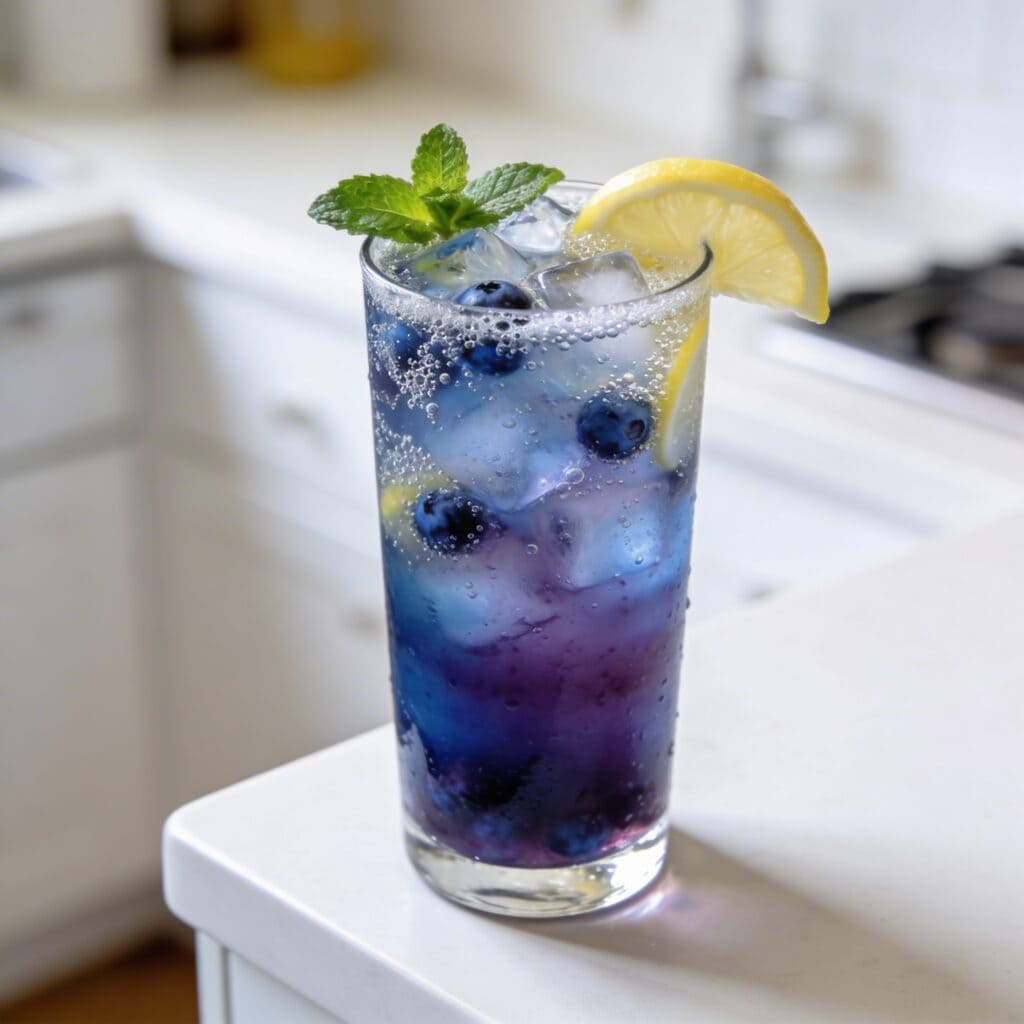 Blueberry Ginger Ale Mocktail Recipe