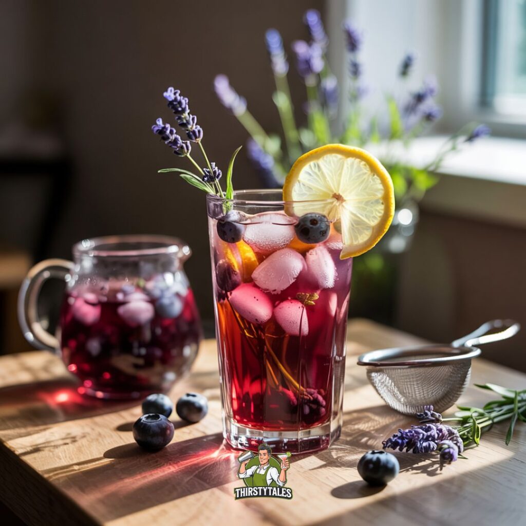 Blueberry Lavender Iced Tea Mocktail Recipe