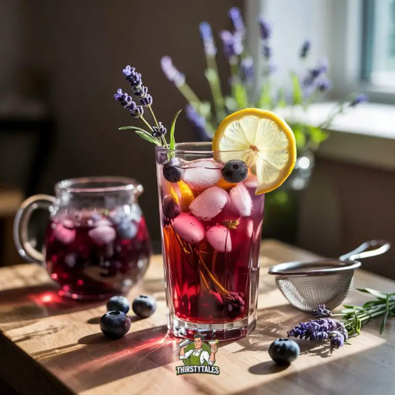 Blueberry Lavender Iced Tea Mocktail Recipe