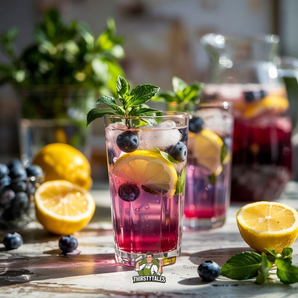 Blueberry Lemon Fizz Mocktail Recipe