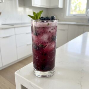 Blueberry Mint Sparkler Mocktail Recipe