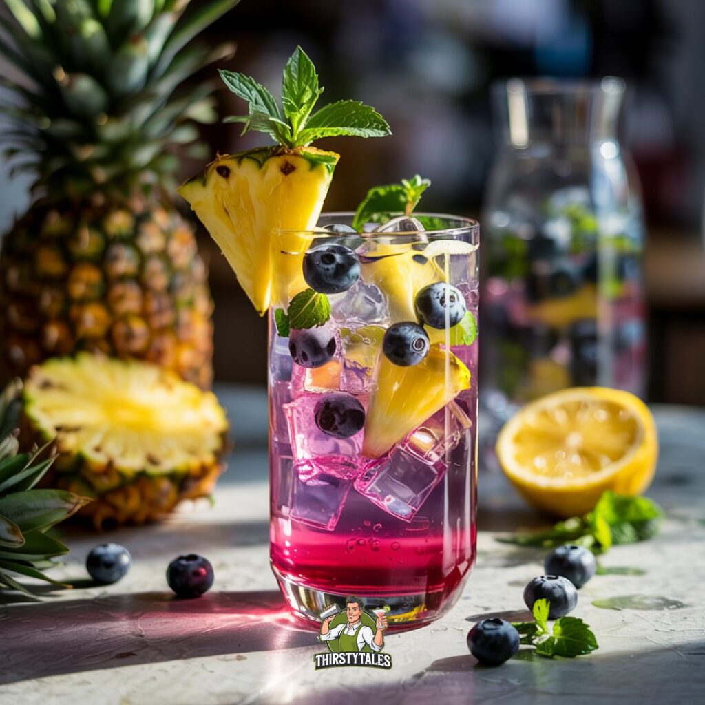 Blueberry Pineapple Cooler Mocktail Recipe