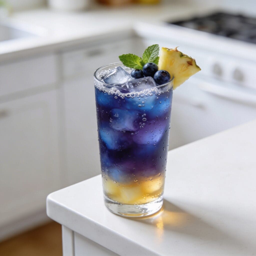 Blueberry Pineapple Cooler Mocktail Recipe