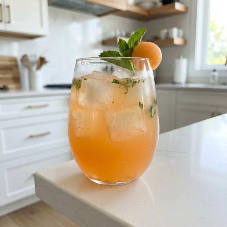 Cantaloupe and Mint Prosecco Cocktail Recipe