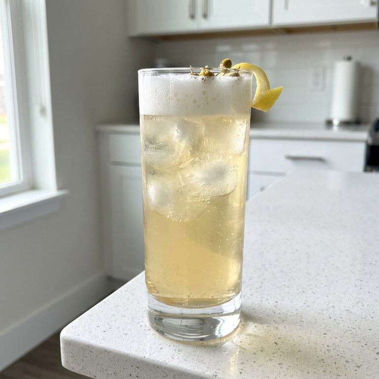 Chamomile Gin Fizz Cocktail Recipe
