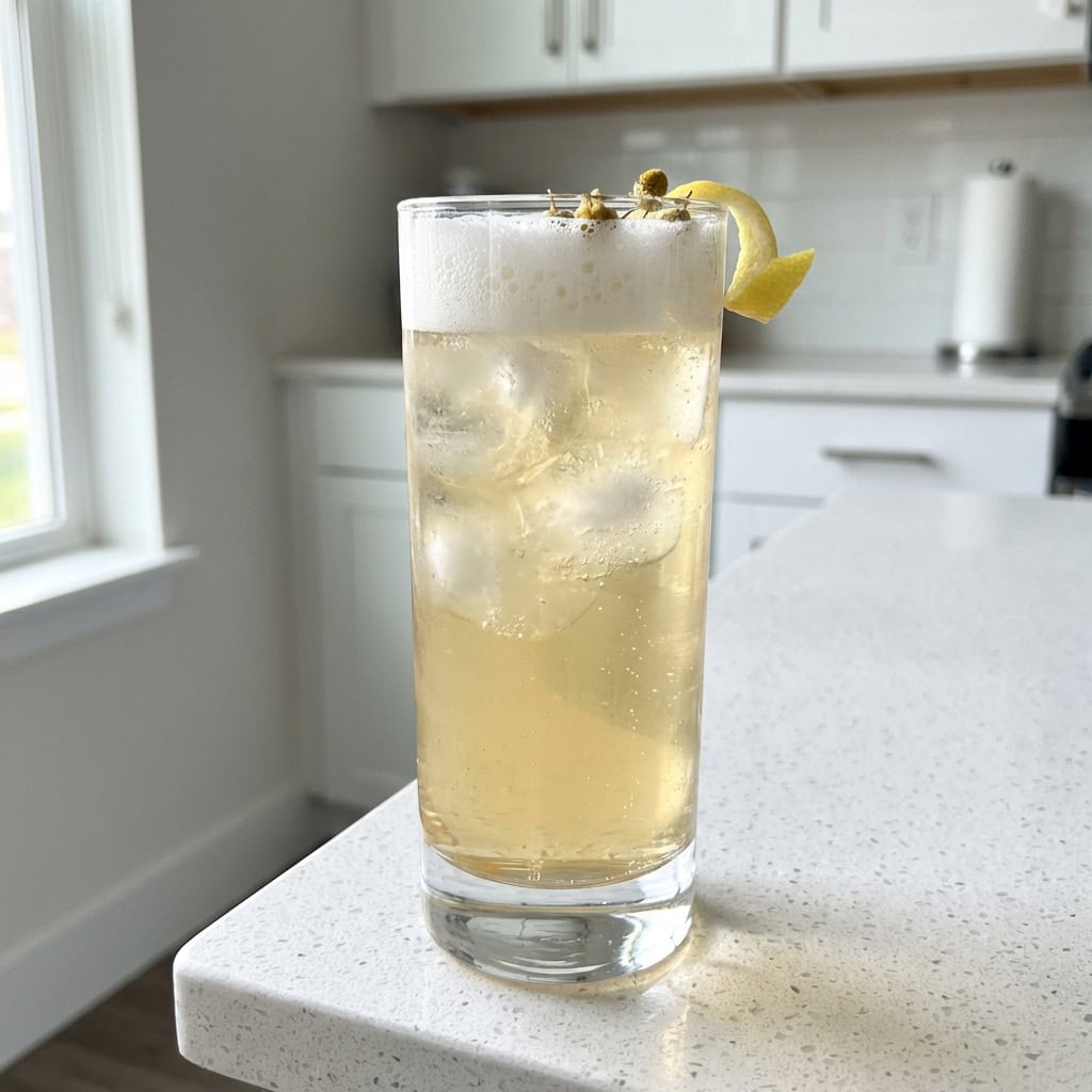Chamomile Gin Fizz Cocktail Recipe
