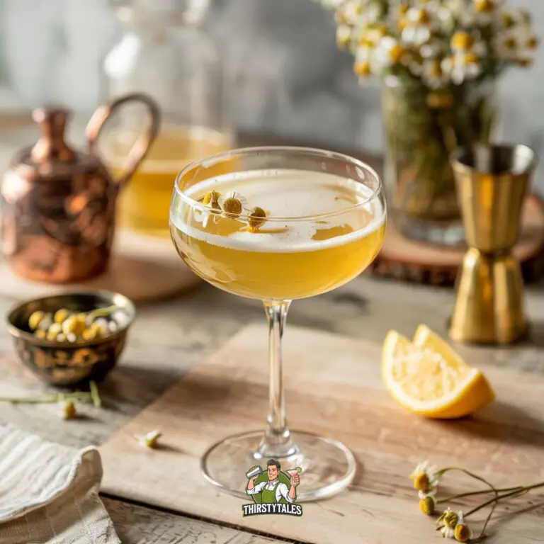 Chamomile Gin Sour Cocktail Recipe