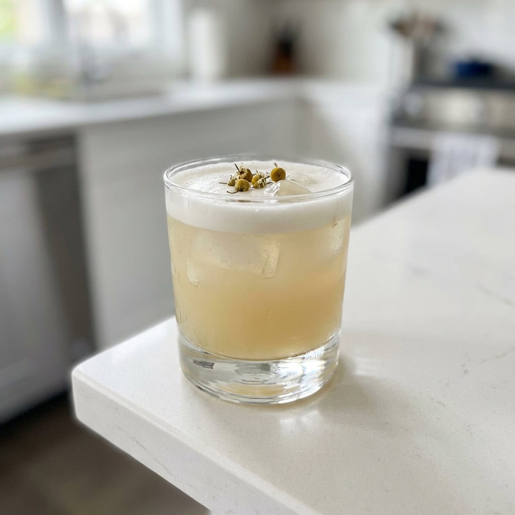 Chamomile Gin Sour Cocktail Recipe
