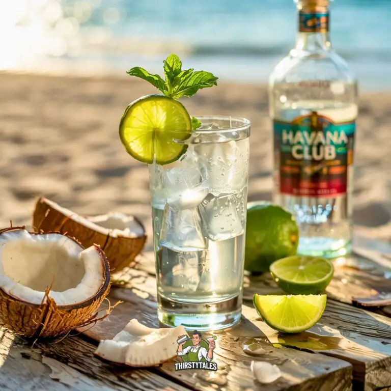 Coconut Water and Rum Refresher Cocktail Recipe