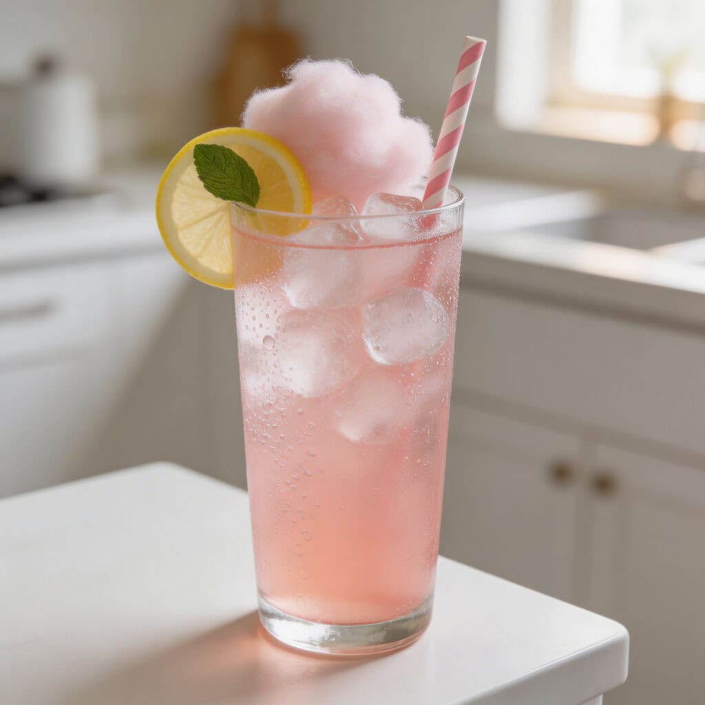 Cotton Candy Pink Lemonade Mocktail Recipe