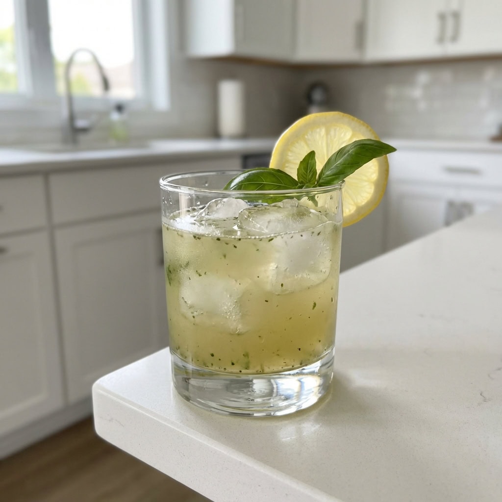 Elderflower Basil Smash Cocktail Recipe