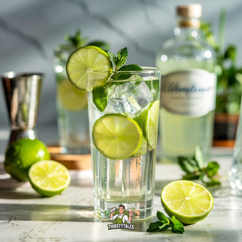 Elderflower and Lime Rickey Cocktail Recipe