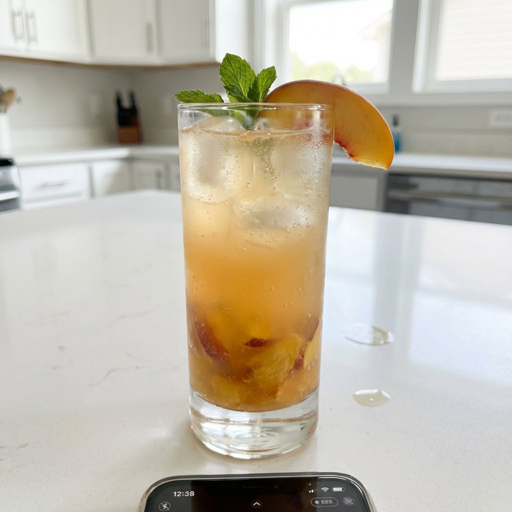 Elderflower and Peach Fizz Cocktail Recipe