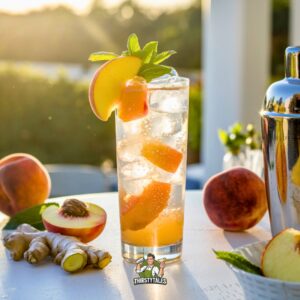 Ginger Peach Fizz Cocktail Recipe