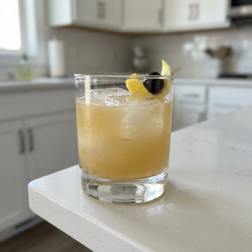 Honey Lemon Whiskey Sour Cocktail Recipe