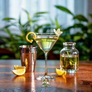 Jasmine Green Tea Martini Cocktail Recipe