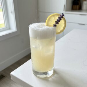Lavender Lemon Gin Fizz Cocktail Recipe