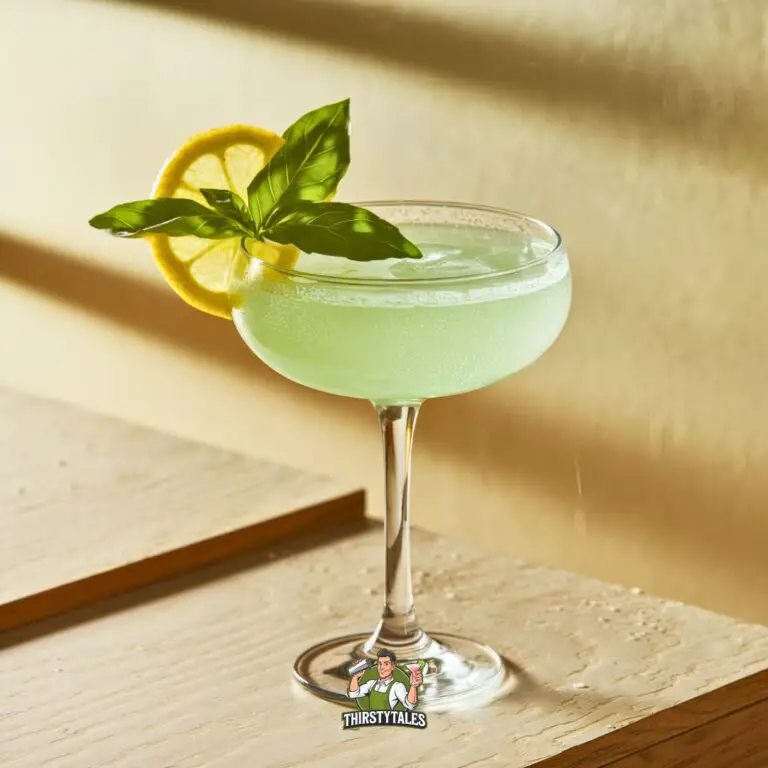 Lemon Basil Gimlet Cocktail Recipe