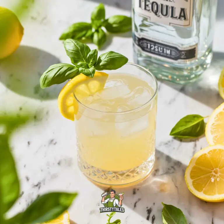 Lemon Basil Tequila Cocktail Recipe