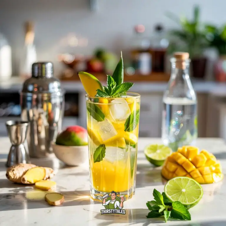 Mango Ginger Sparkler Cocktail Recipe