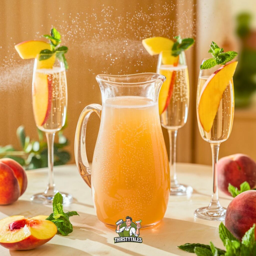 Peach Bellini Pitcher Cocktail Recipe