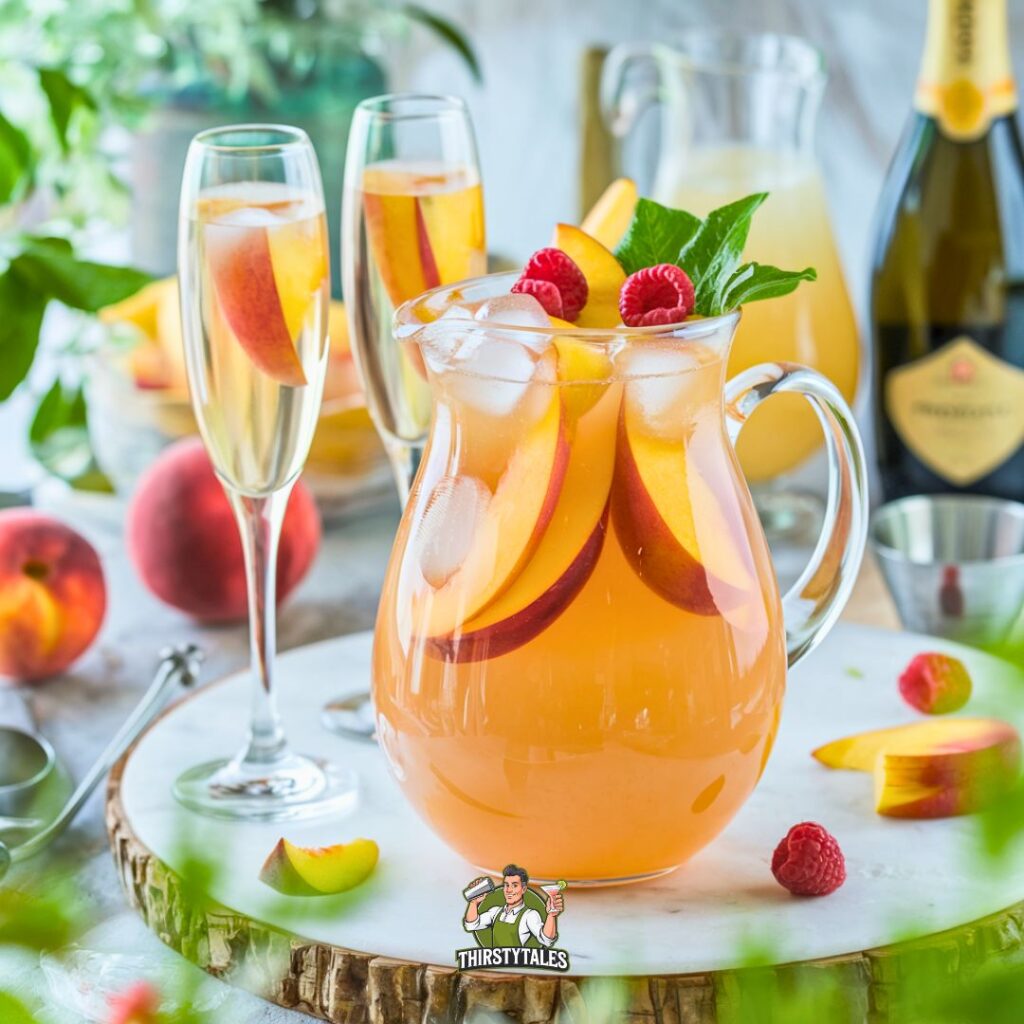 Peach Bellini Punch Cocktail Recipe
