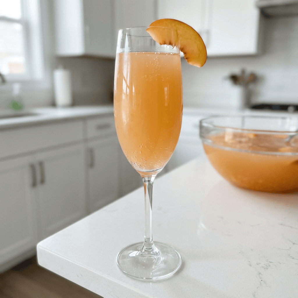 Peach Bellini Punch Cocktail Recipe