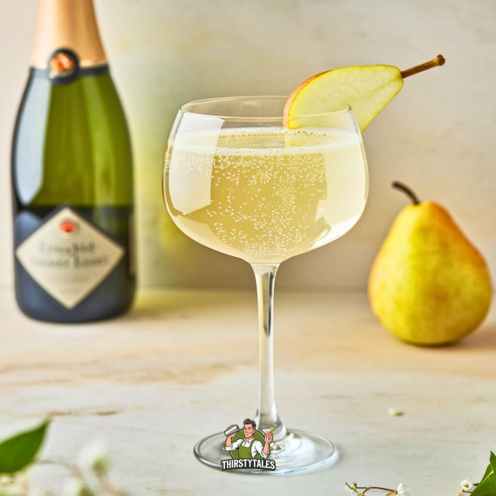 Pear Elderflower Sparkler Cocktail Recipe