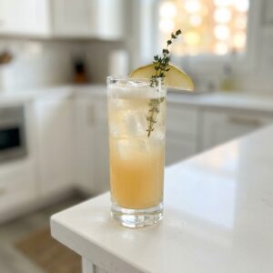 Pear and Thyme Fizz Cocktail Recipe