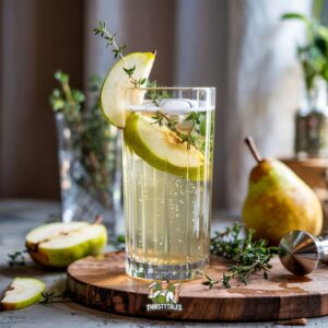 Pear and Thyme Fizz Cocktail Recipe