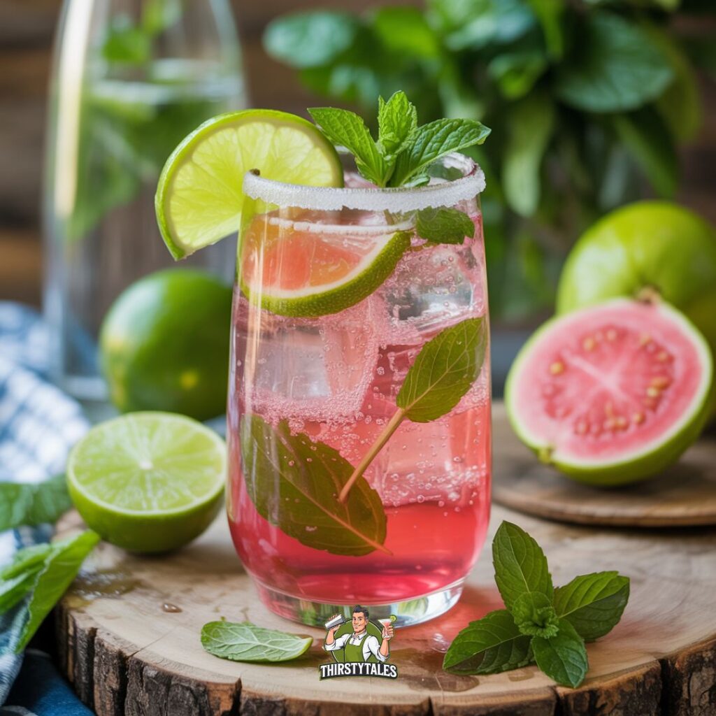 Pink Guava Soda Mocktail Recipe
