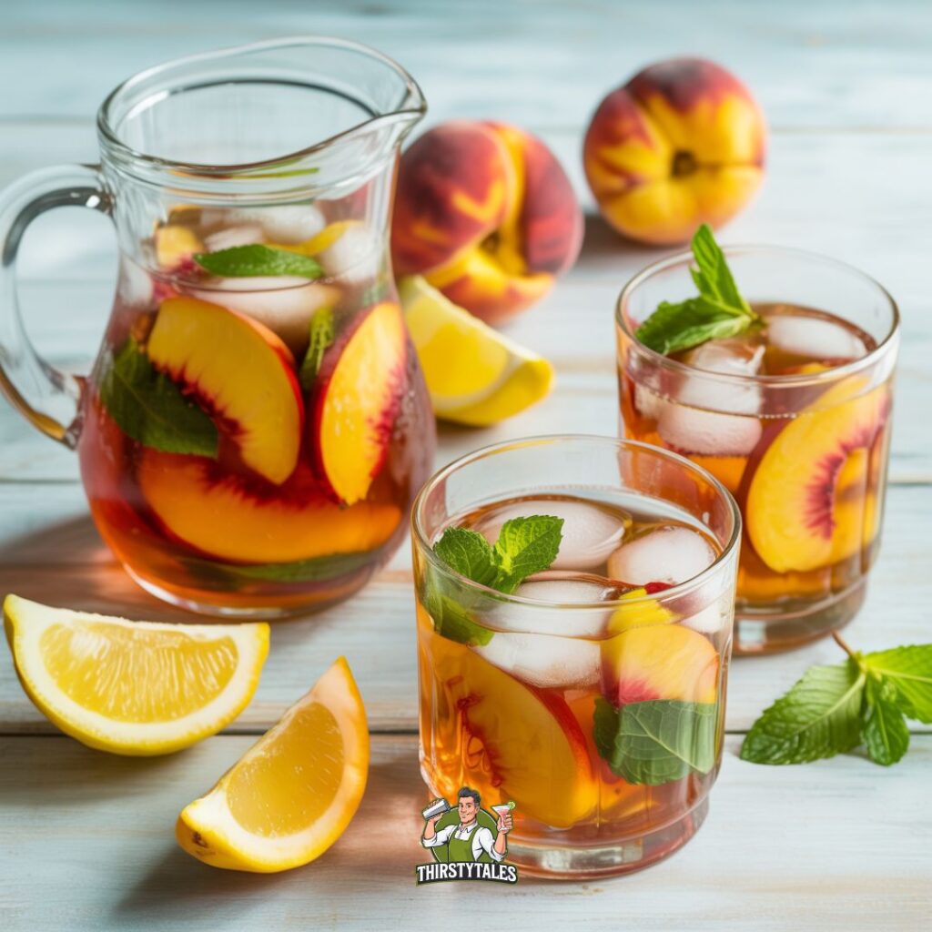 Pink Peach Iced Tea Mocktail Recipe