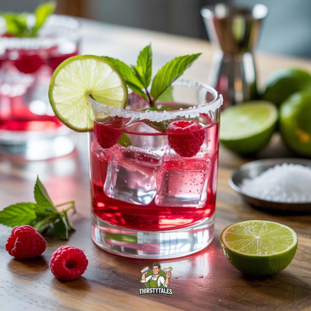 Pink Raspberry Margarita Mocktail Recipe