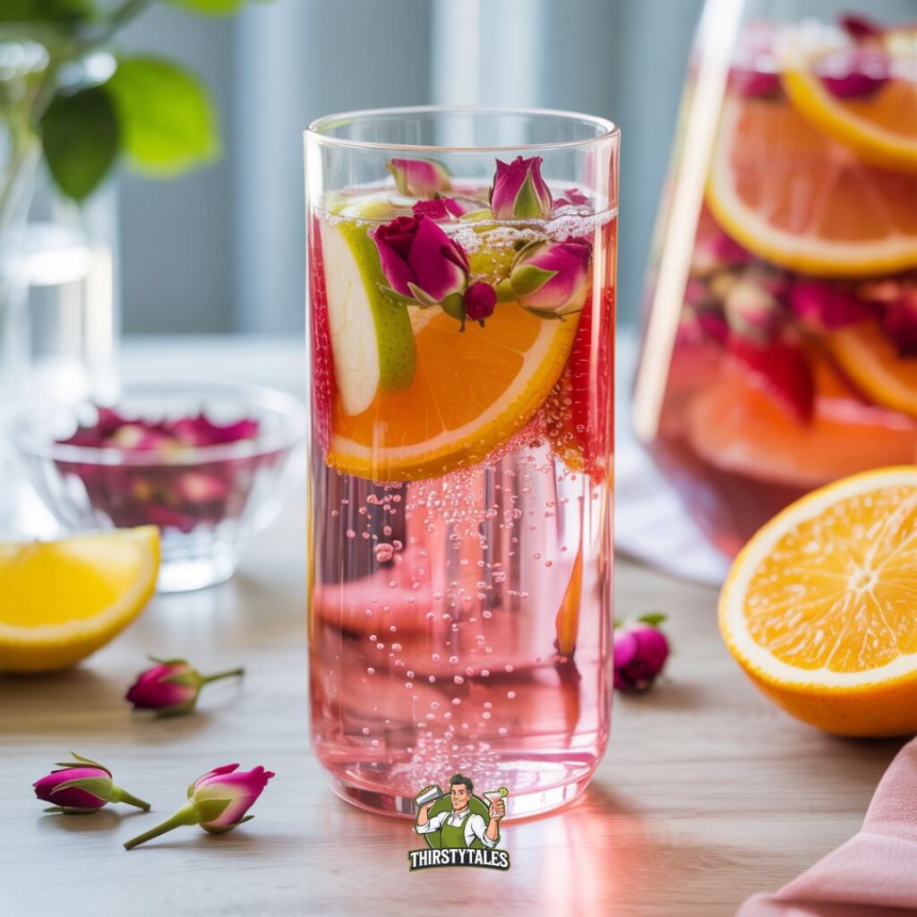 Pink Rose Sangria Mocktail Recipe