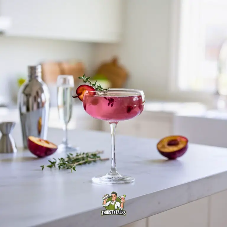 Plum and Thyme Fizz Cocktail Recipe