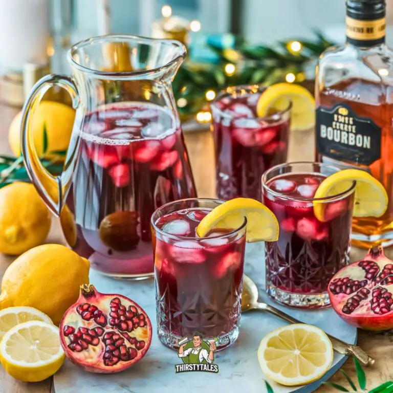 Pomegranate Bourbon Punch Cocktail Recipe