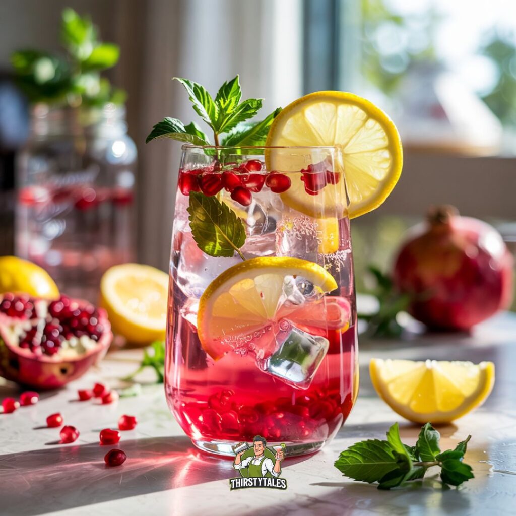 Pomegranate Sparkling Water Cocktail Recipe