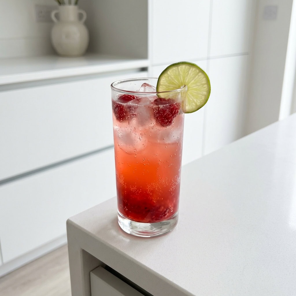 Raspberry Lime Sparkler Cocktail Recipe