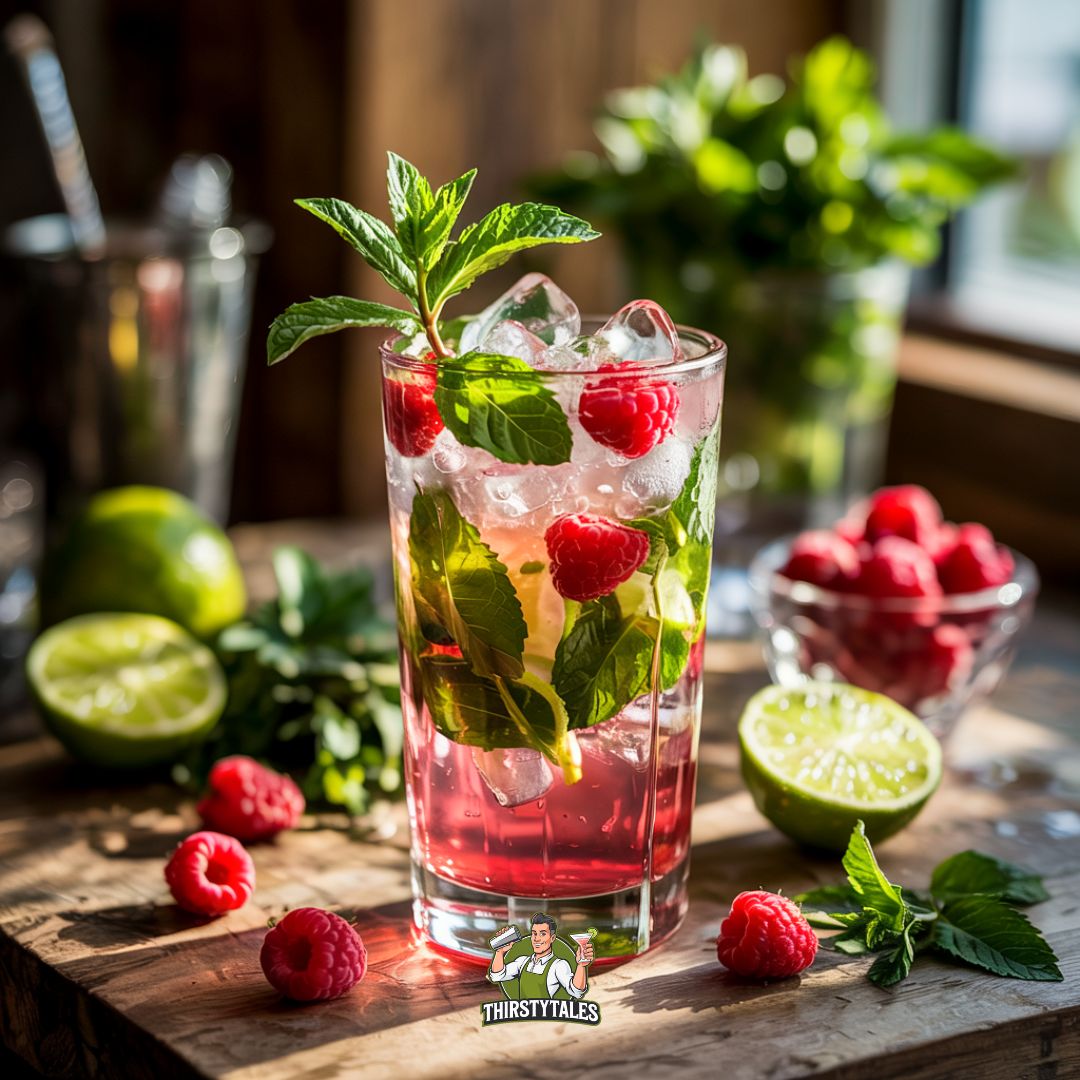 Raspberry Mint Mojito Cocktail Recipe