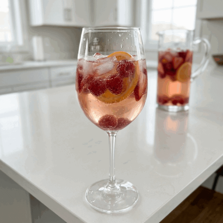 Raspberry Rose Sangria Cocktail Recipe