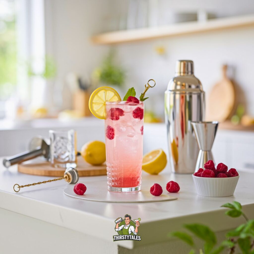 Raspberry Vodka Fizz Cocktail Recipe