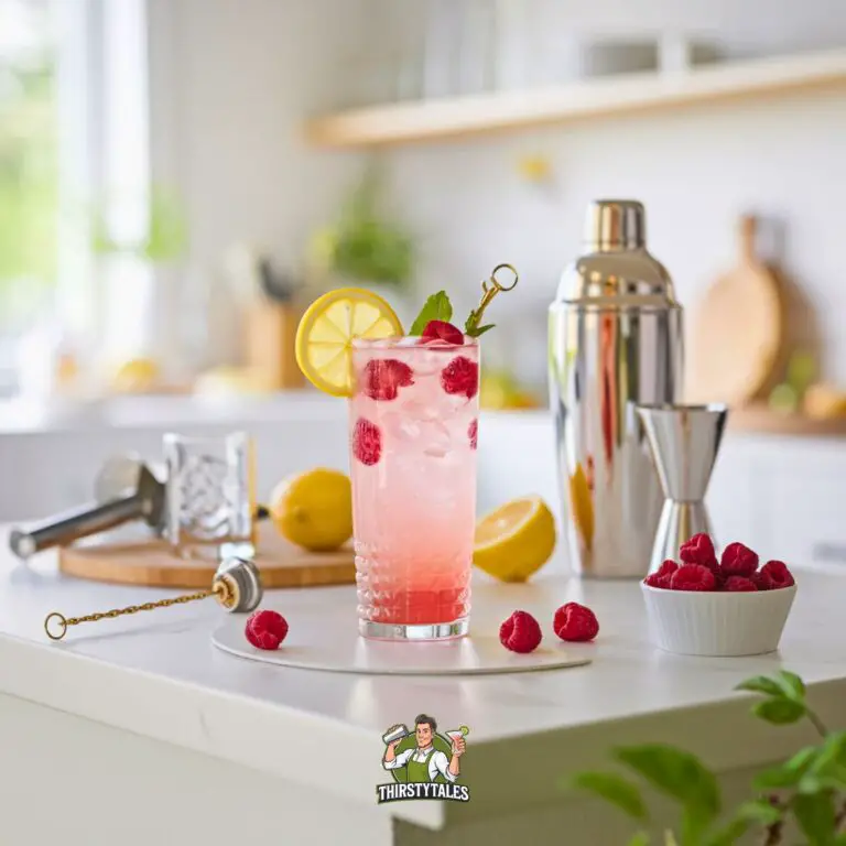 Raspberry Vodka Fizz Cocktail Recipe